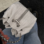 Rhinestone chain handbag women, fashion drawstring bucket bag evening clutch purse party Prom bag Party purse Prom bags clutches - SJB-DIAMOND ELITES