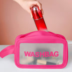 Frosted pu three-piece toilet bag, large-capacity pvc toiletries, translucent cosmetics, portable makeup bags,Makeup bags for women,Large makeup bag,Travel makeup bag, - SJB-DIAMOND ELITES
