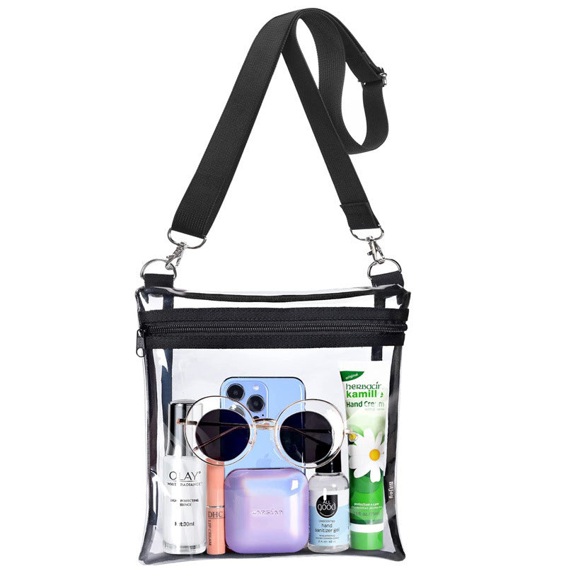 Transparent crossbody bag small, PVC messenger bag shoulder crossbody bag for concert stadium - SJB-DIAMOND ELITES