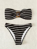 Swimsuit sexy striped tube top bikini swimsuit female bikini