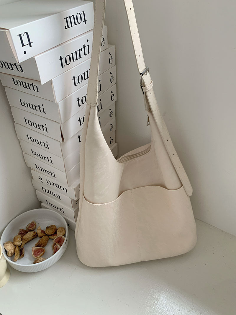 Soft large capacity hobo bag, women's summer work shoulder bag, underarm bag, casual commuter tote bag - SJB-DIAMOND ELITES