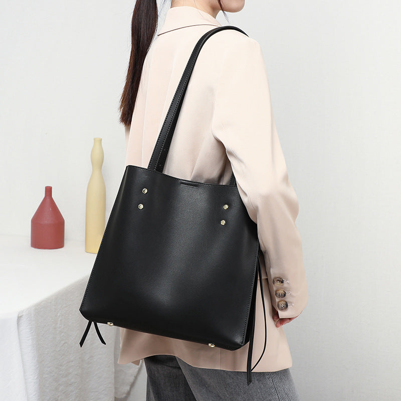 Genuine leather large hobo bag for women commuter bucket bag 5558 - SJB-DIAMOND ELITES