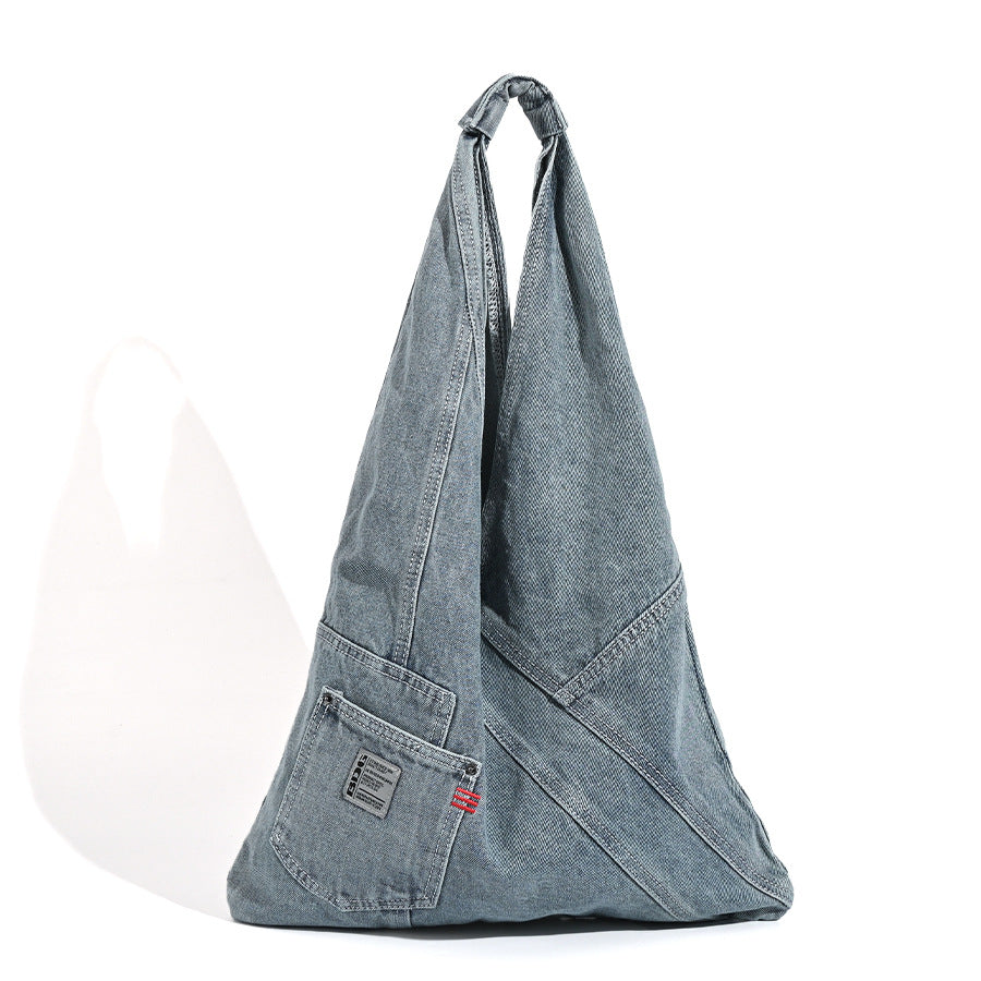 Washed denim hobo bag, underarm shoulder bag, large capacity tote shoulder bag, handbag versatile - SJB-DIAMOND ELITES