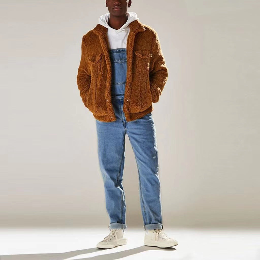 Suspender Pants Suspenders One-piece High Waist Men's Jeans Lootquake LLC