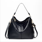 Large vegan leather hobo handbag for women with detachable long strap SHOMICOBOUTIQUE