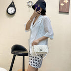 Women's Rhombus Diamond Chain Bag - Small Hobo Crossbody Shoulder Bag - SJB-DIAMOND ELITES
