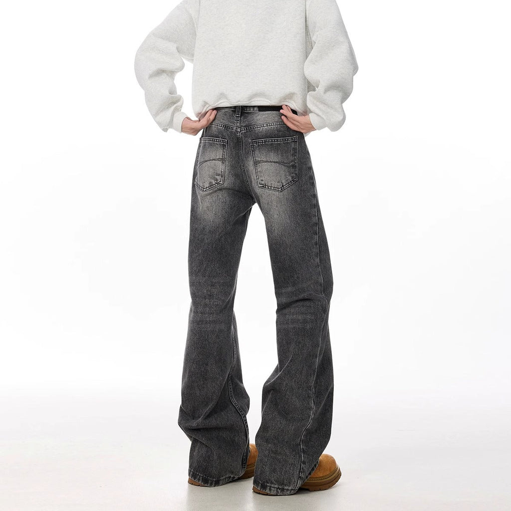 Retro Straight Leisure Washed-out Smoky Gray Jeans Lootquake LLC
