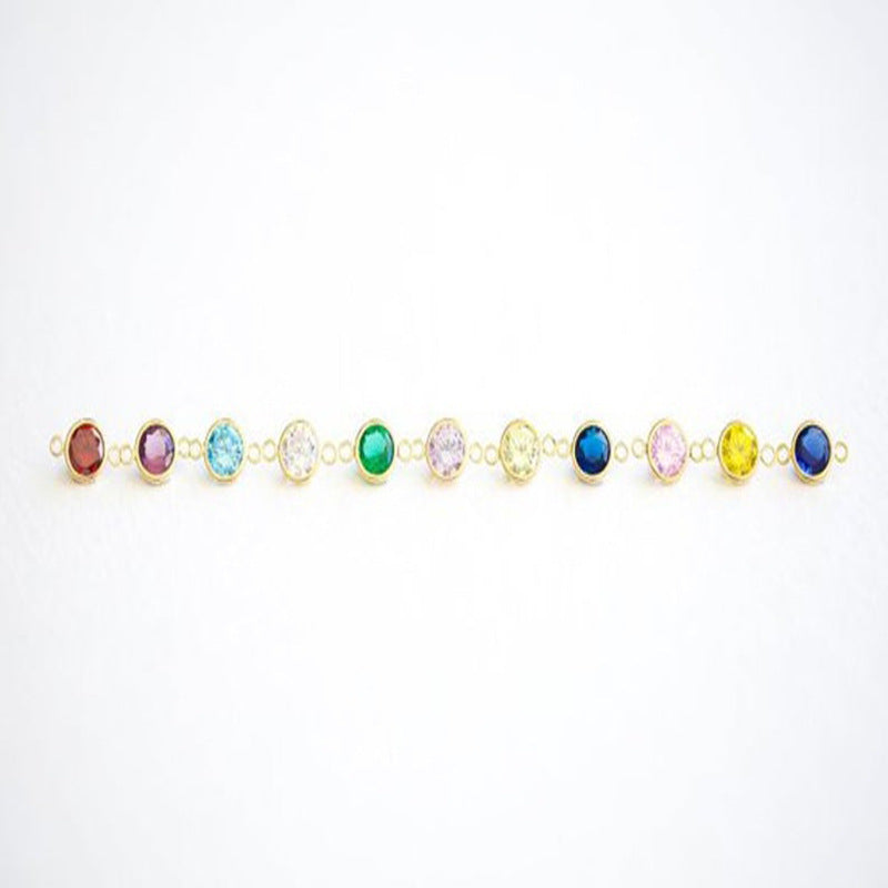 Gold-plated Diamond Beaded Bracelet - Elegant Crystal Bead Bracelet - SJB-DIAMOND ELITES