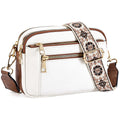 Small Crossbody Purse for Women Triple Zip, Color Matching Multifunctional Zipper Crossbody Bag, Small Square Bag PU Shoulder Bag, - SJB-DIAMOND ELITES