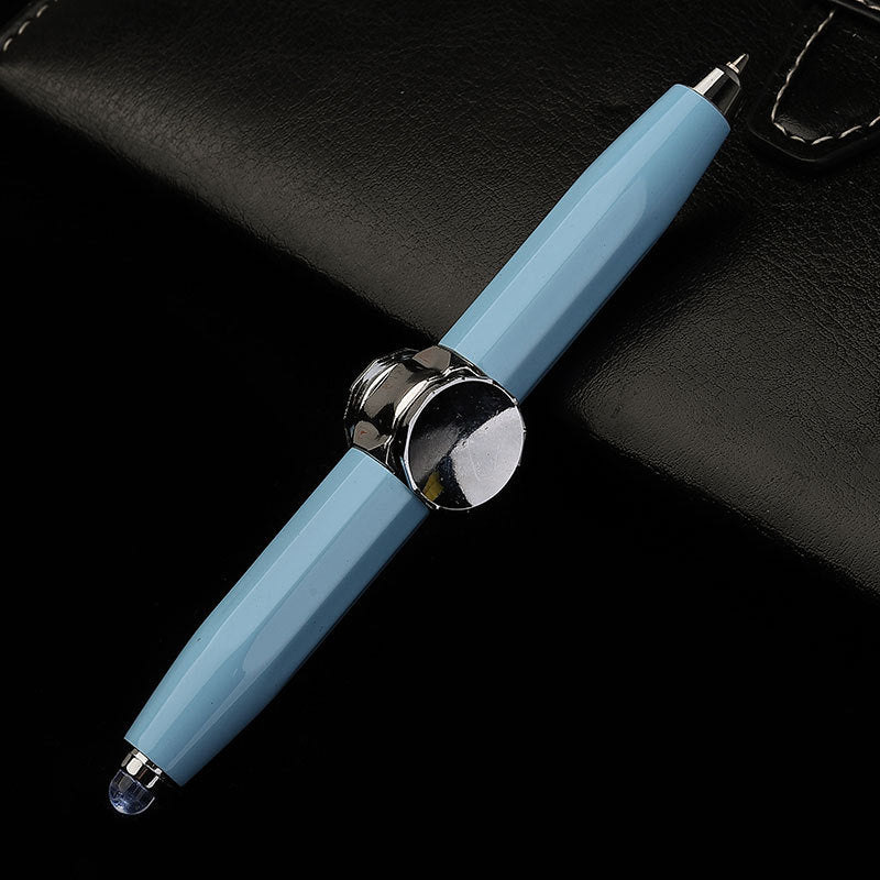 Creative Multi-Function LED Pen Spinning Decompression Gyro Metal Ballpoint Pen Fashion Office School Supplies Writing Pens Pi-Mart