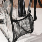 Transparent backpack, waterproof large capacity PVC storage bag, travel outdoor sports backpack purse - SJB-DIAMOND ELITES