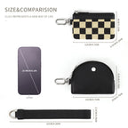 Multifunctional Fashion Checkerboard Women's Wrist Bag, Portable and Simple Mini Change Bag, Mini Zip Around Wristlet Wallet for WomenCoin Purse Small Cute for Teen GirlsDual Pouch Wristlet Portable keychain walletWristlet purses for women, - SJB-DIAMOND ELITES