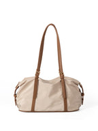 Summer contrasting shoulder bag women, versatile commuter large capacity Boston bag, top handle purse, hobo shoulder purse