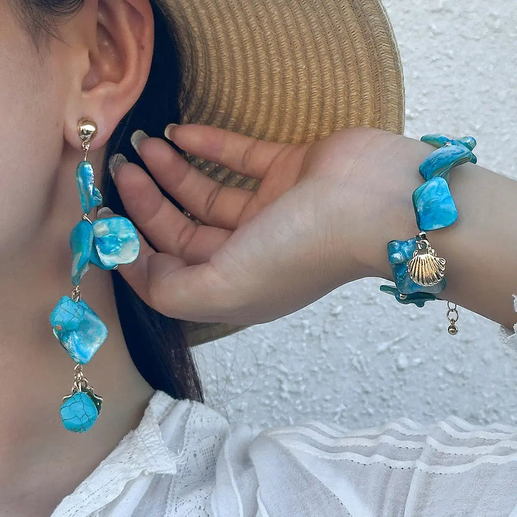 Classic Conch Pendant Necklace For Women Bohemian Starfish Beaded Choker Necklace Summer Beach Neck Fashion Jewelry