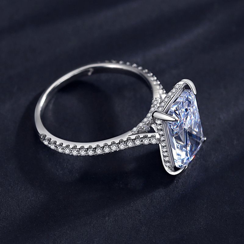 S925 Sterling Silver Simulation Diamond Ring Pi-Mart