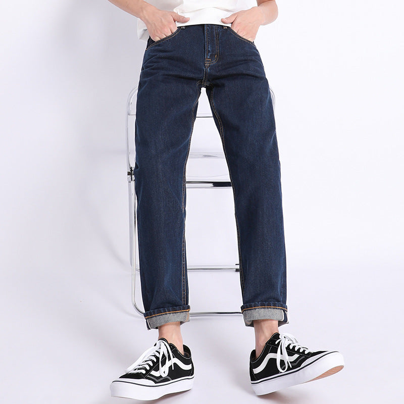 Autumn Dark Blue Loose Trendy Casual Jeans Lootquake LLC