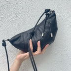 Genuine leather sheepskin croissant, moon bag, shoulder crossbody bag, dumpling bag, soft leather women's leisure bag, - SJB-DIAMOND ELITES
