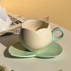 Creative Ceramic Coffee Set Suit Breakfast Milk Cup And Saucer Pi-Mart
