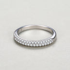 S925 Sterling Silver Diamond-encrusted Stackable Ring Pi-Mart