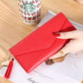 Wallet women's long, fringed three-fold flip clutch bag, simple women's wallet evening - SJB-DIAMOND ELITES