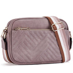 Vintage popular embroidered grid small women crossbody bag,Small Crossbody Purse for Women Triple Zip, - SJB-DIAMOND ELITES