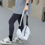 Casual Versatile Crossbody Canvas Bag, Wide Shoulder Strap Single Shoulder Messenger Bag, Dumpling Bag Simple Style Unisex, Moon Bag, Light Space Cloth Bag - SJB-DIAMOND ELITES