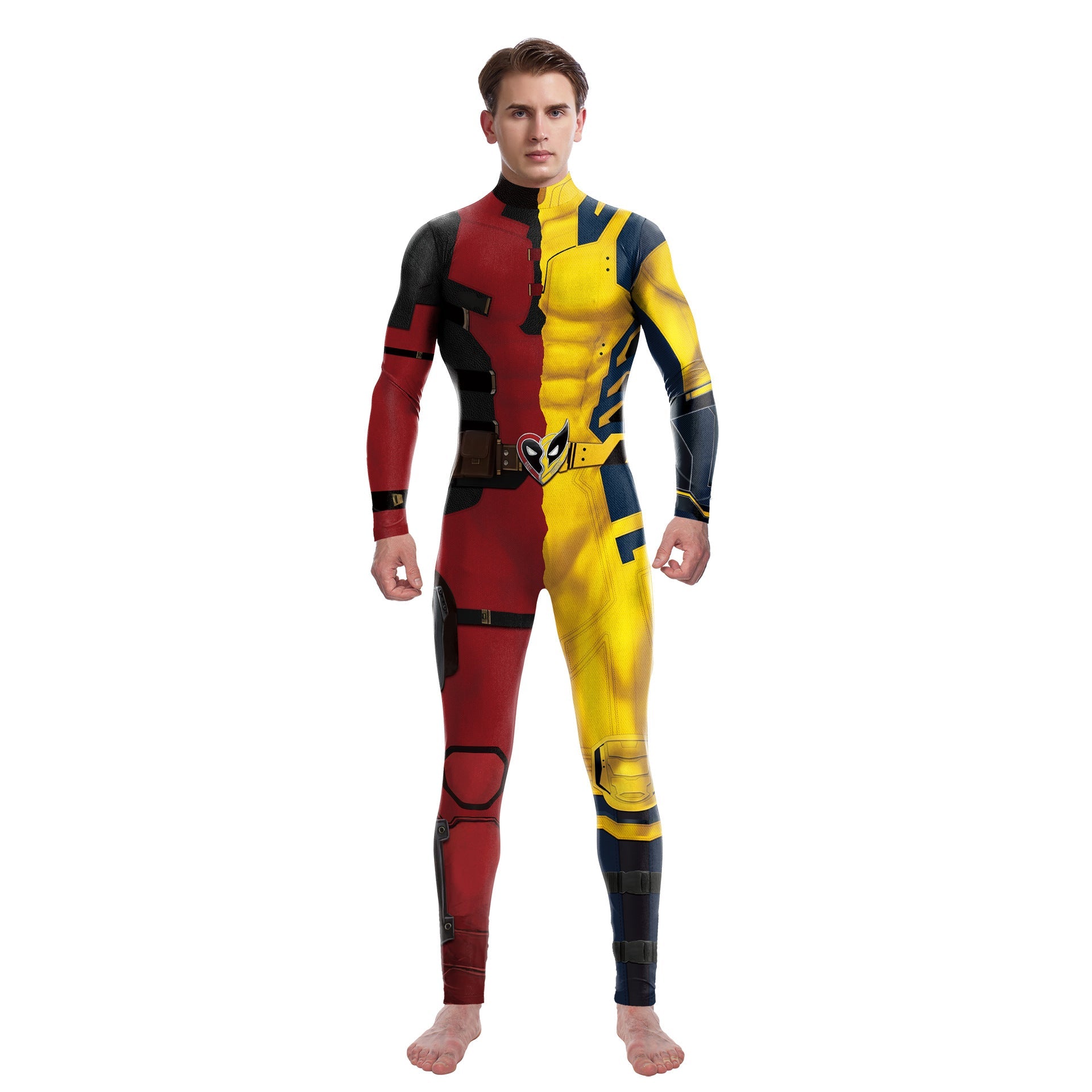onepiece Halloween movie cos suit Deadpool 3 Wolverine costume playing suit printed jumpsuit - SJB-DIAMOND ELITES