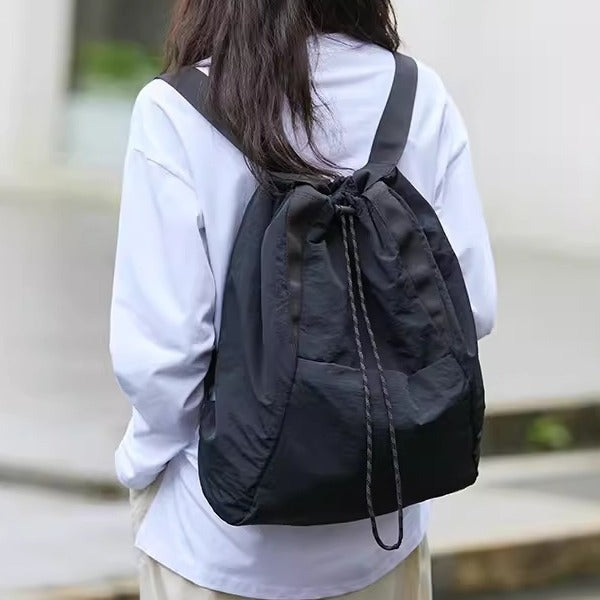 shoulder sports nylon bag waterproof multi-purpose drawstring shoulder bag storage large capacity yoga bag hobo - SJB-DIAMOND ELITES