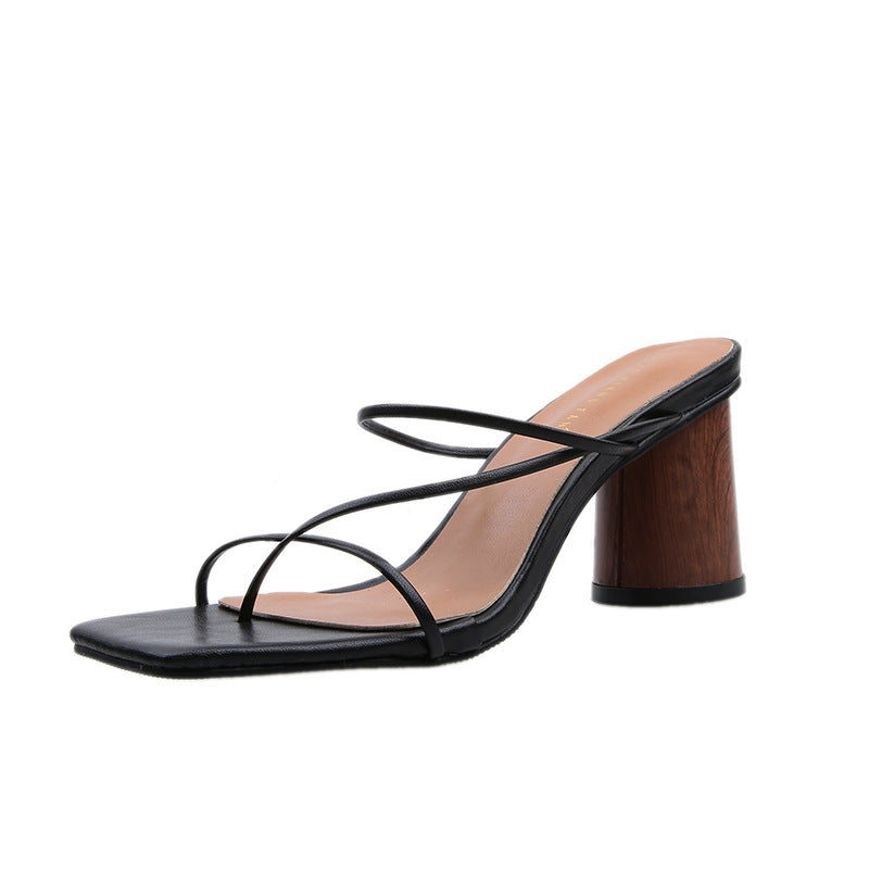 Women's Open Square Toe Flat Sandals Slip On Slipper Casual Shoes - SJB-DIAMOND ELITES