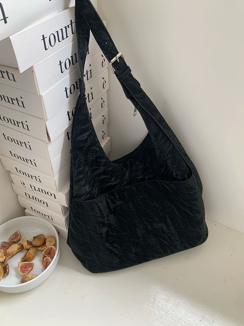 Soft large capacity hobo bag, women's summer work shoulder bag, underarm bag, casual commuter tote bag - SJB-DIAMOND ELITES