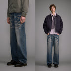 Washed Straight Jeans Men's Casual Long Pants Lootquake LLC