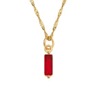 Color Twelve Birthstone Necklace Electroplating Pi-Mart