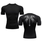 Summer Men's Short-sleeved Fashion Outdoor Casual Printed Quick-drying T-shirt
