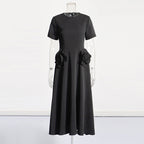 Fashion Personalized Flower Stitching Dress Women Pi-Mart