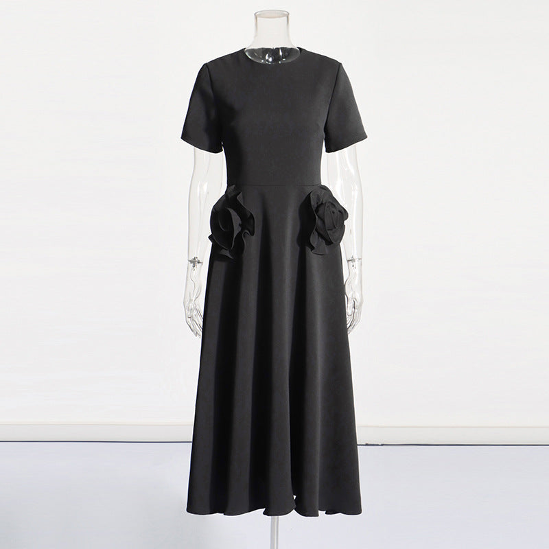 Fashion Personalized Flower Stitching Dress Women Pi-Mart