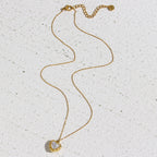 High-grade Love Light Luxury Pendant Jewelry Stainless Steel 18k Gold Plating Vintage Shell Love Necklace Pi-Mart