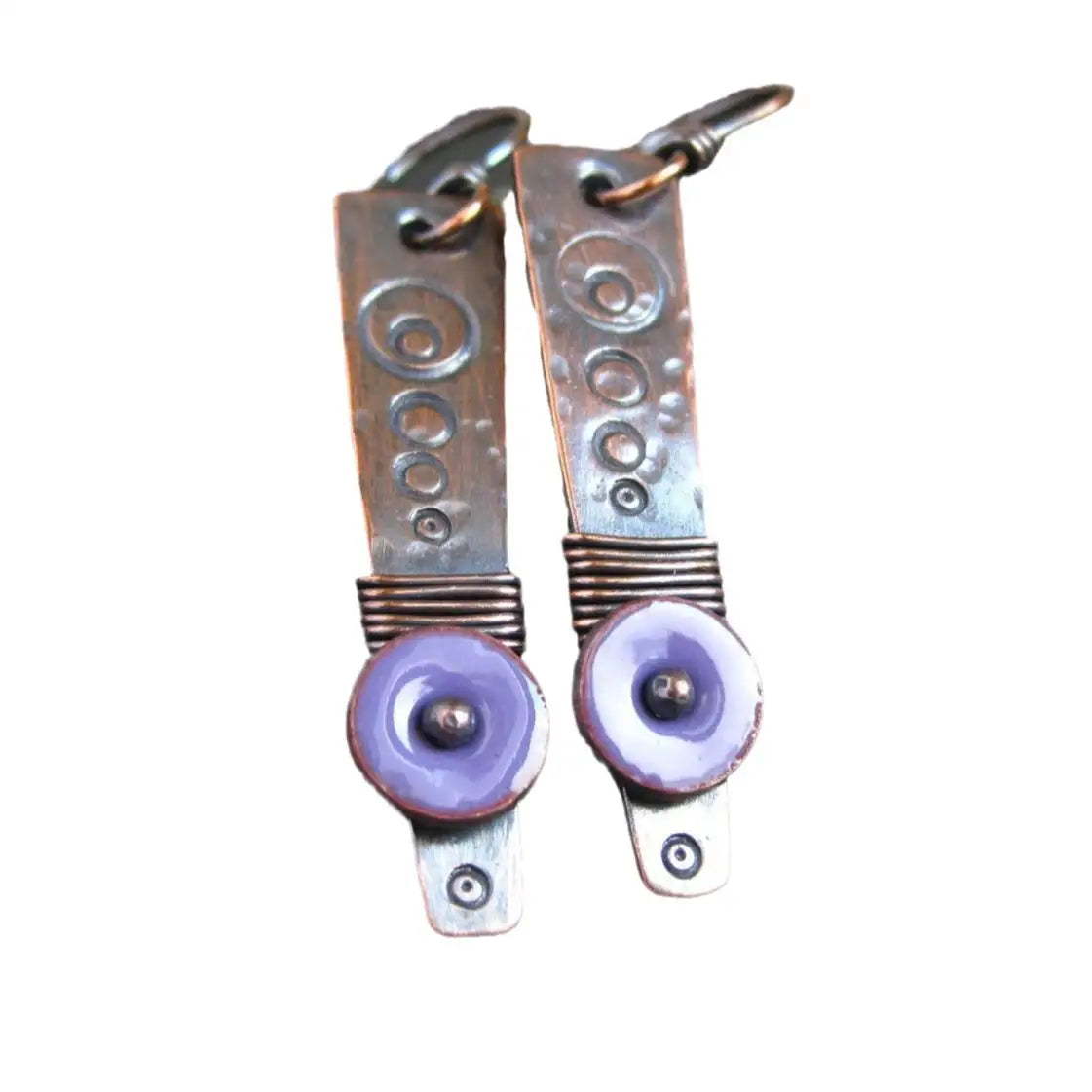 Vintage Simi Style Colored Enamel Earrings