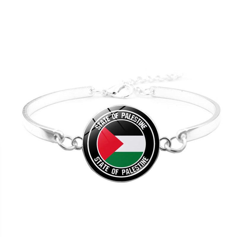 Free Palestine Bracelet | Palestinian Flag Keffiyeh Bracelet (MAC081) - SJB-DIAMOND ELITES
