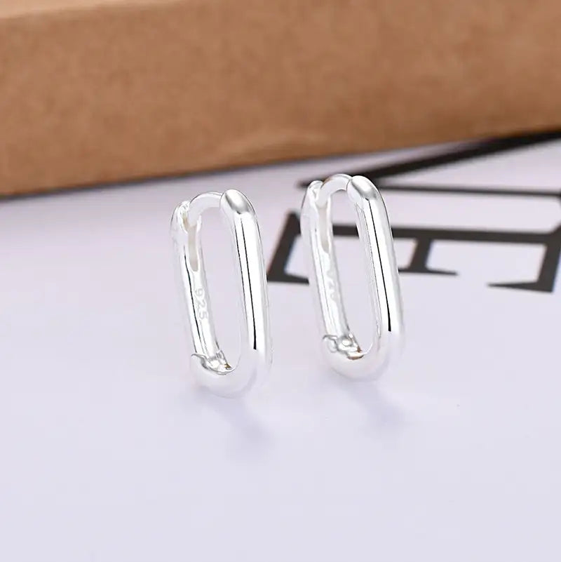 European And American Entry Lux U-shaped Earrings Female Simple Solid Lootquake LLC