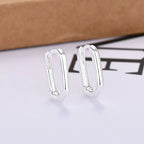 European And American Entry Lux U-shaped Earrings Female Simple Solid Lootquake LLC