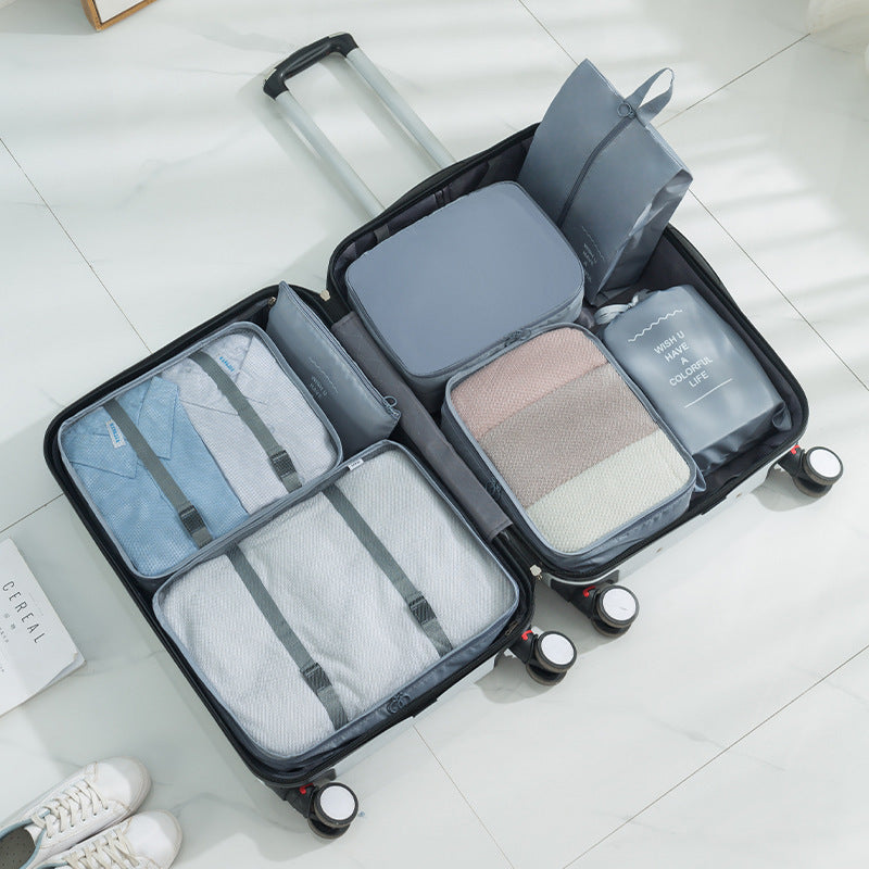 7Pcs a set of large-capacity travel bags, tote wet and dry separation fitness bags, suitcase seven-piece storage set, travel bag organizer - SJB-DIAMOND ELITES