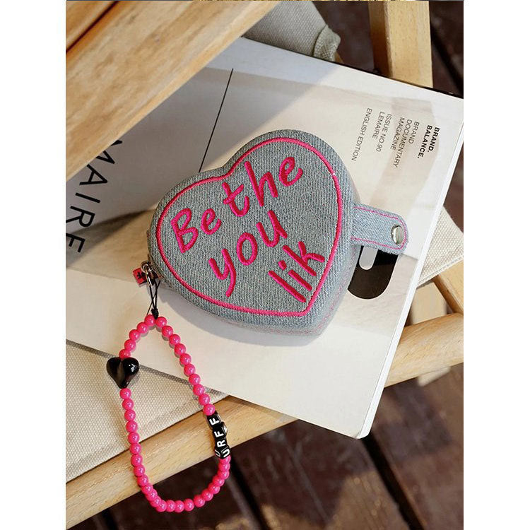 Heart-shaped Cake Jewelry Box Retro Denim Pi-Mart