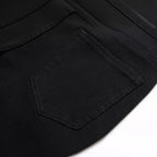 Men's Black Elastic Straight Jeans Lootquake LLC