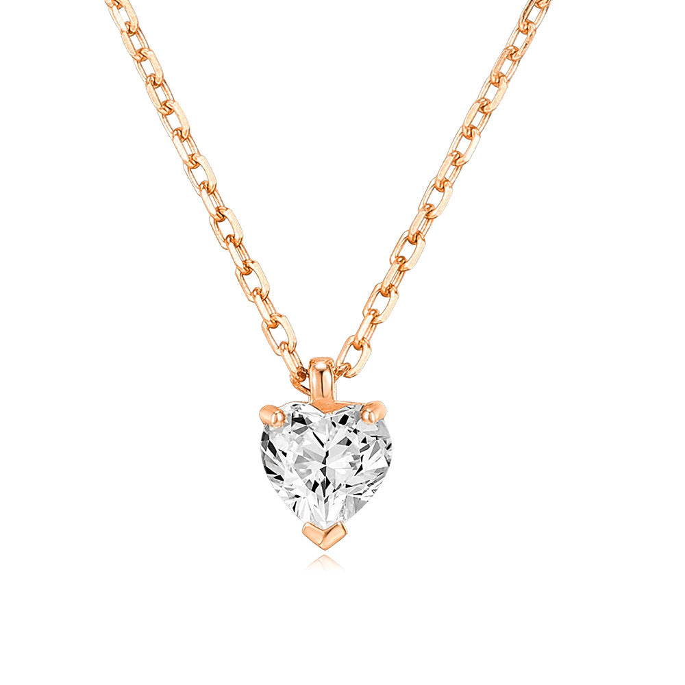 Single Zircon Pendant Necklace