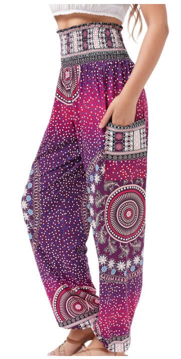Women's Striped Digital Floral Print Casual Jumpsuit Lootquake LLC