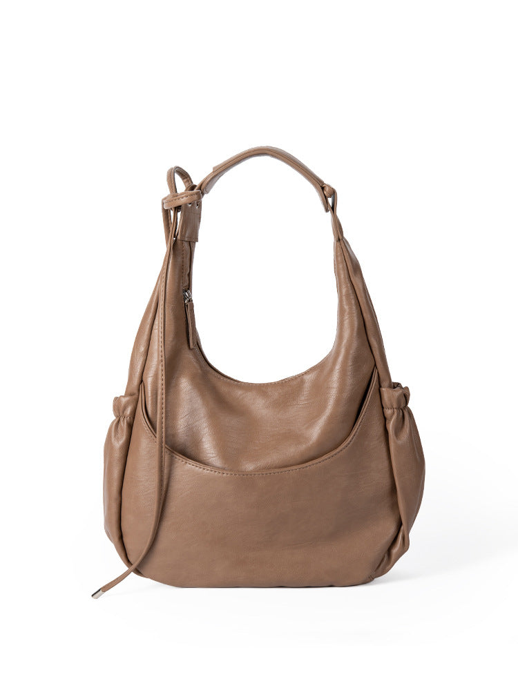 Large Capacity Black Handheld Underarm Bag Women, Versatile Shoulder Hobo Bag