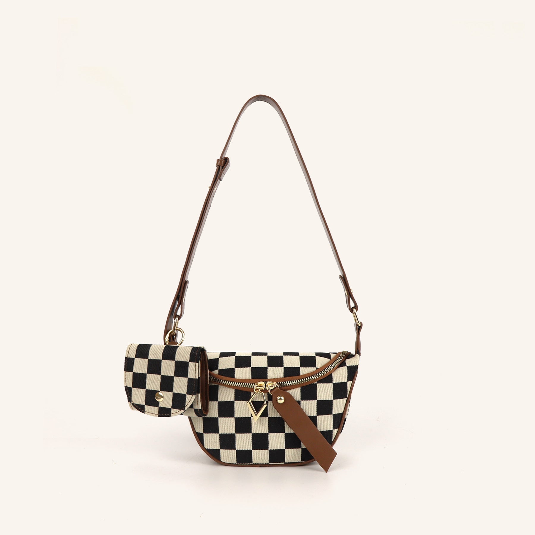 Small Crossbody Versatile Checkerboard Chest Bag – Fashion Plaid Waist Bag, Stylish Messenger Bag & Fanny Pack for Everyday Use - SJB-DIAMOND ELITES