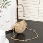Rhinestone Dinner Bag, Mini heart purse, Small and Exquisite Shiny Dress Bag, Ball Bag, Prom Bag, Party Purse, Prom Bags Clutch, Wedding Purse Evening Purse - SJB-DIAMOND ELITES