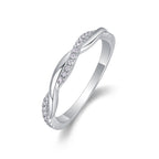 S925 Silver Moissanite Closed Ring Pi-Mart