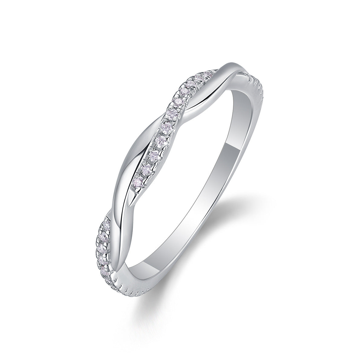 S925 Silver Moissanite Closed Ring Pi-Mart